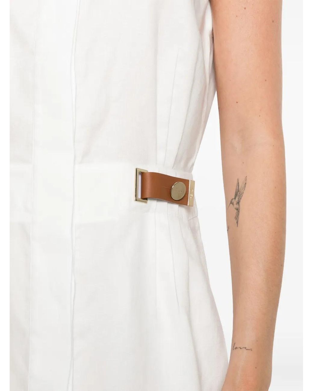 Fendi White Linen Dress
