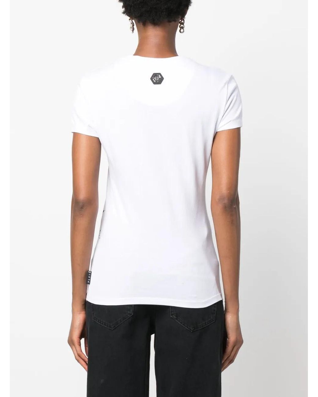 Philipp Plein White Sexy Pure Fit Hexagon T-Shirt