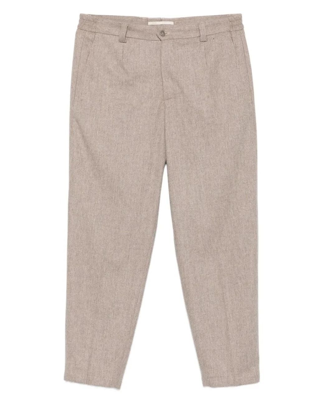 Briglia 1949 Natural Pressed-Crease Button Trousers for men
