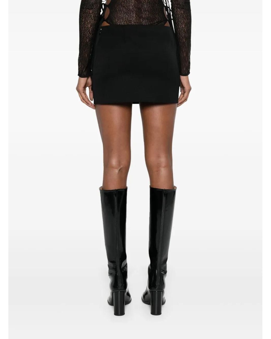 Givenchy Black Wool Mini Skirt