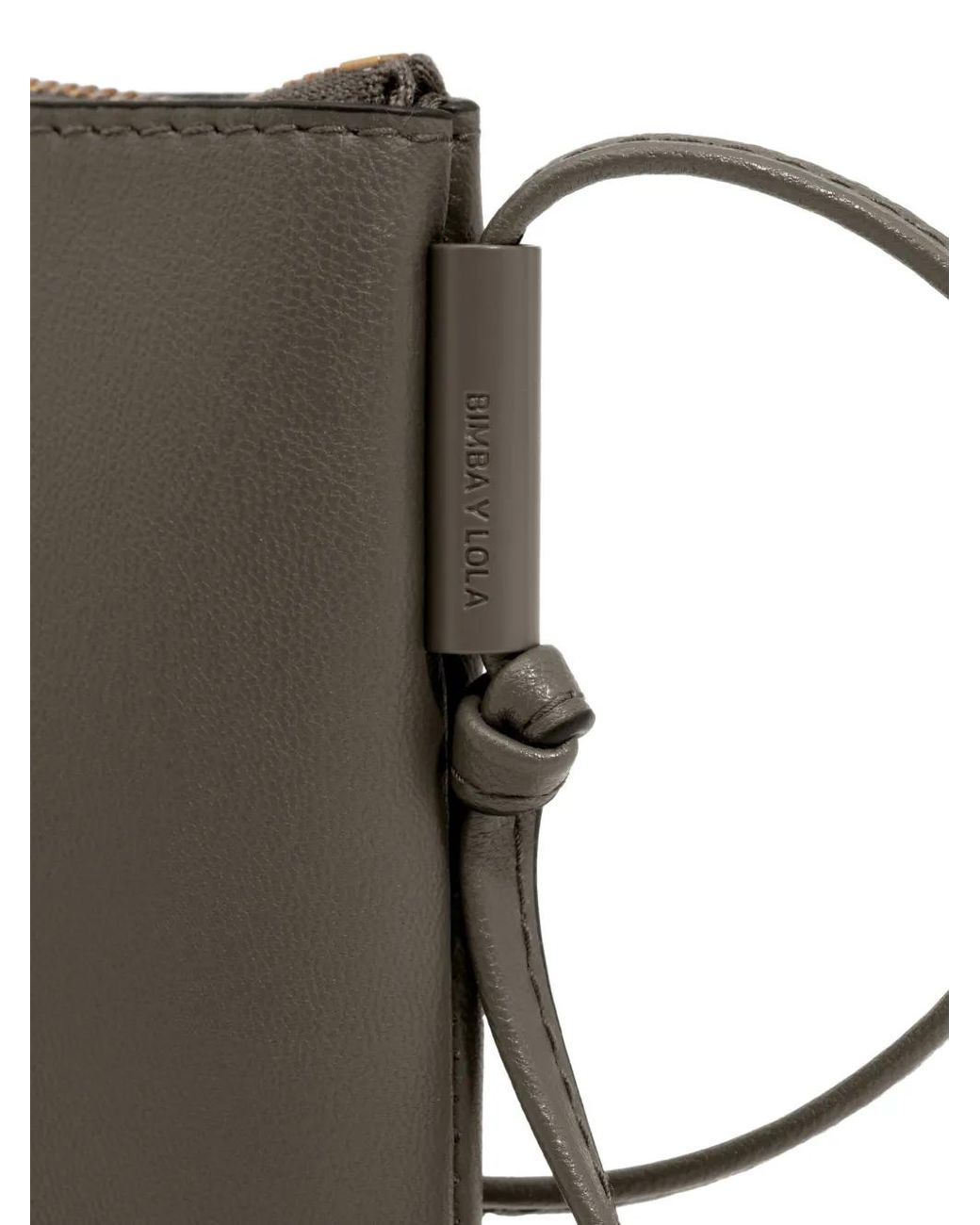 Bimba Y Lola Gray Small Elephant Leather Clutch Bag