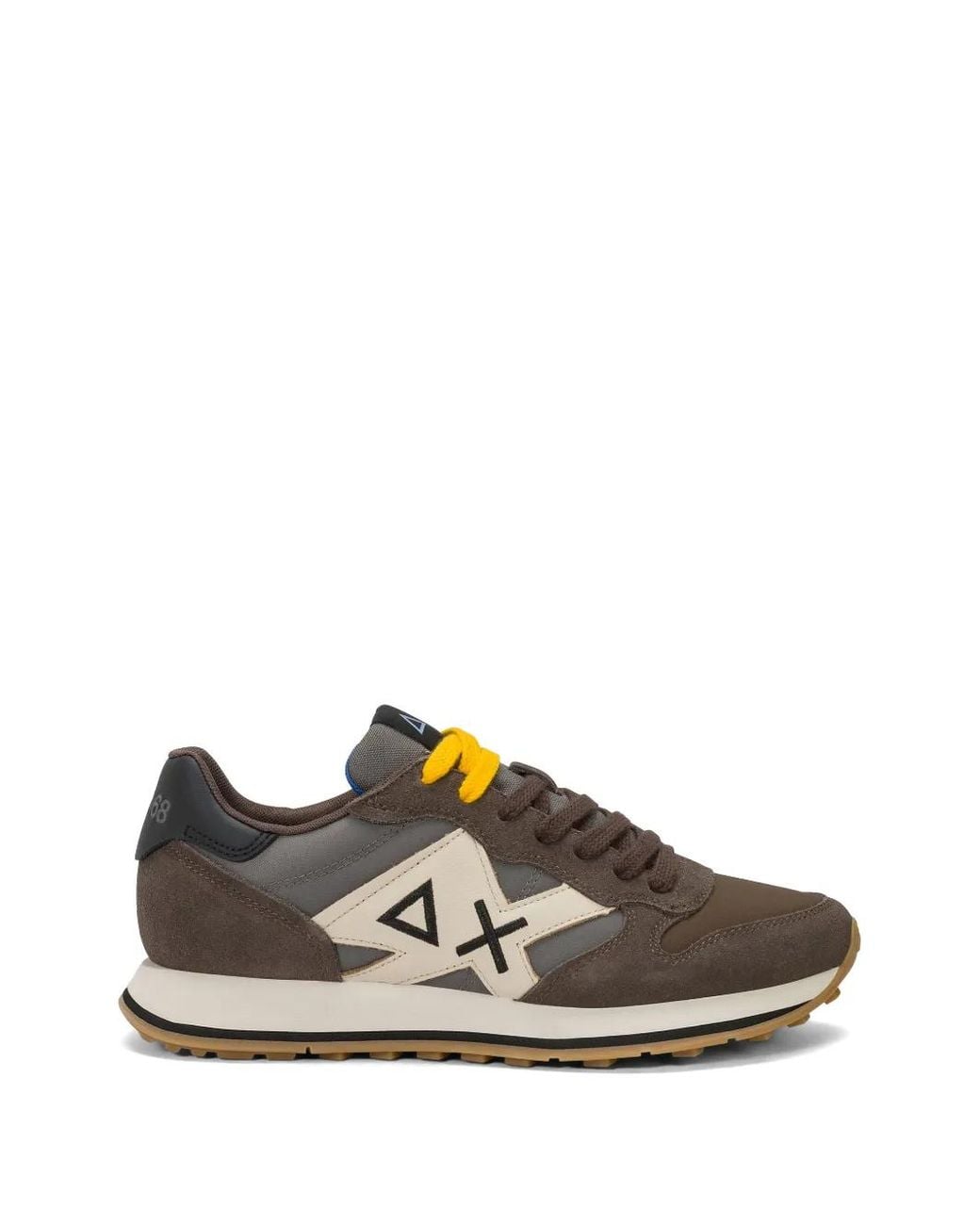 Sun 68 Brown Jaki 2.0 Logo-Patch Sneakers for men