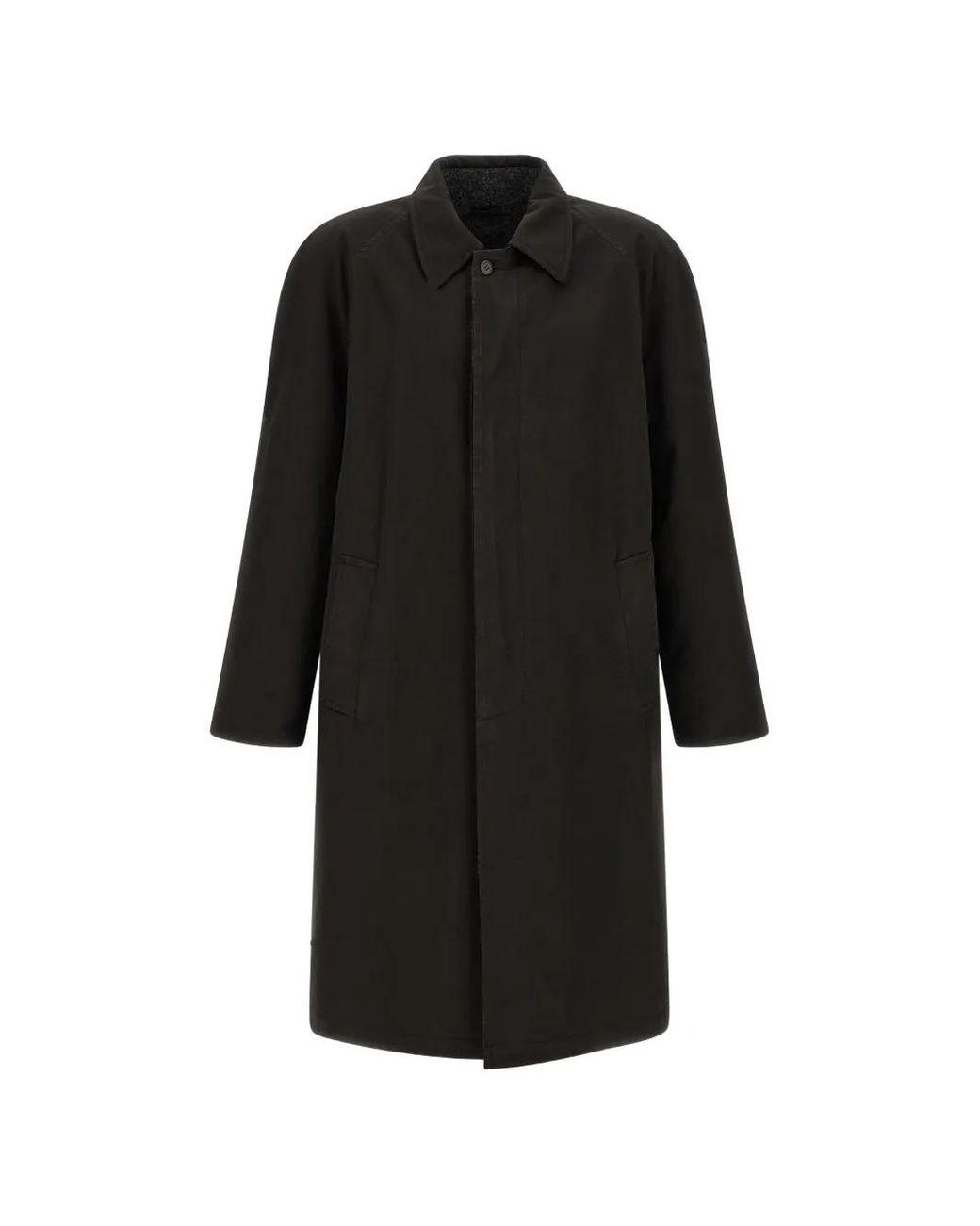 Prada Black Reversible Raglan Coat for men