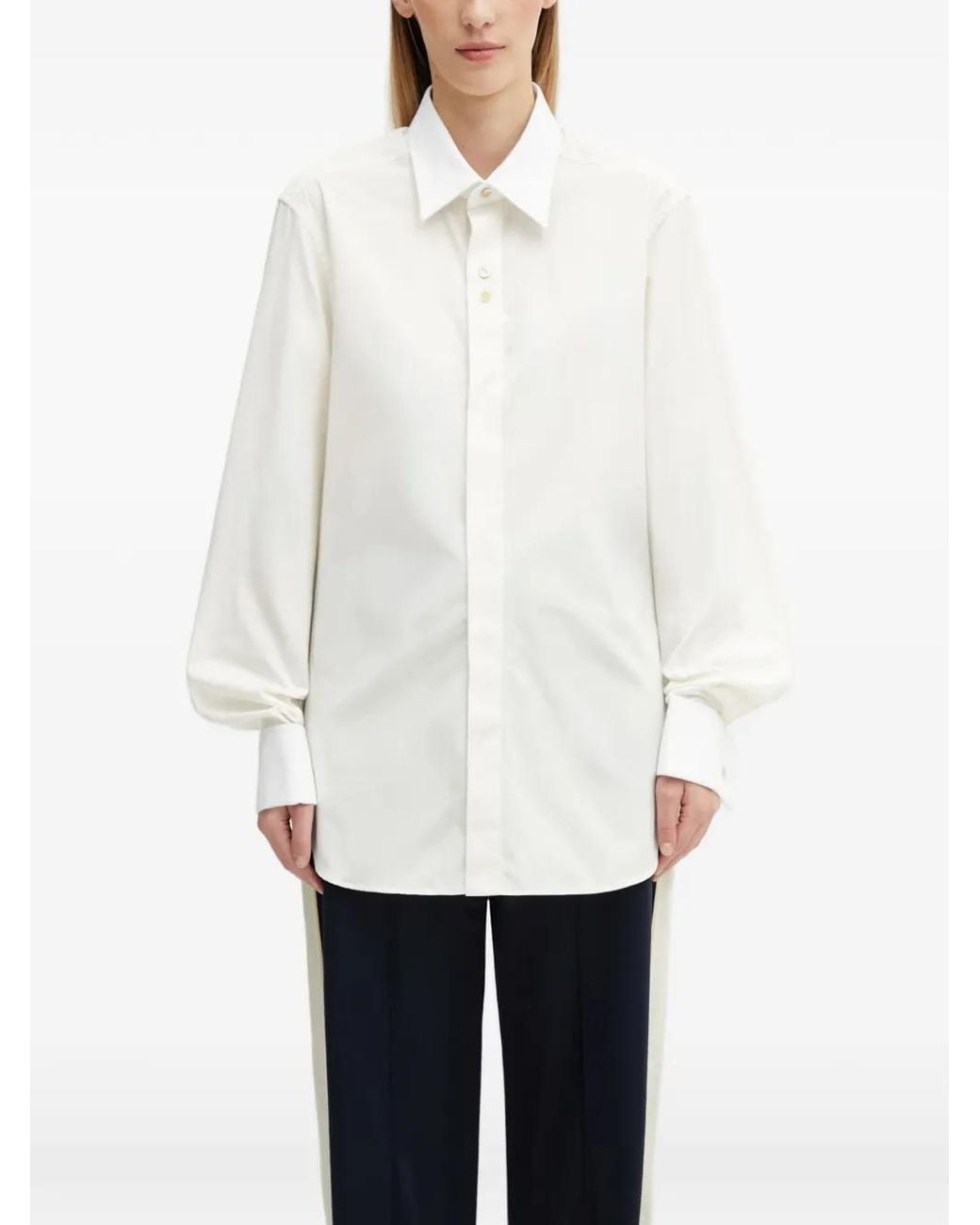 Wales Bonner White Portrait Long-Sleeve Shirt