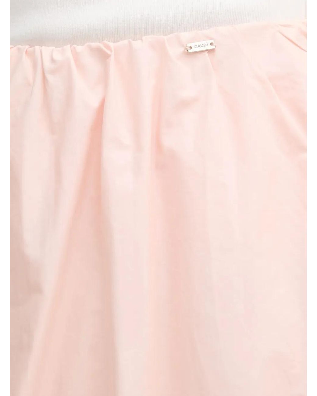GAUDI Pink Gathered Bubble-Hem Mini Skirt