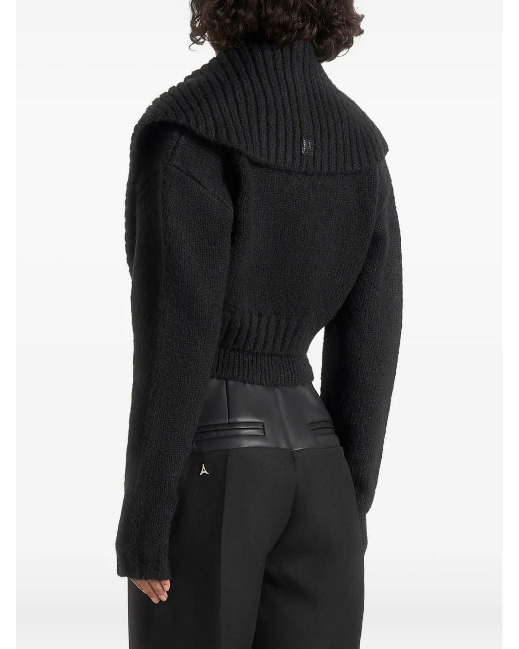 Manière De Voir Black Emya Knit-Shrug Cardigan Set (Set Of Two)