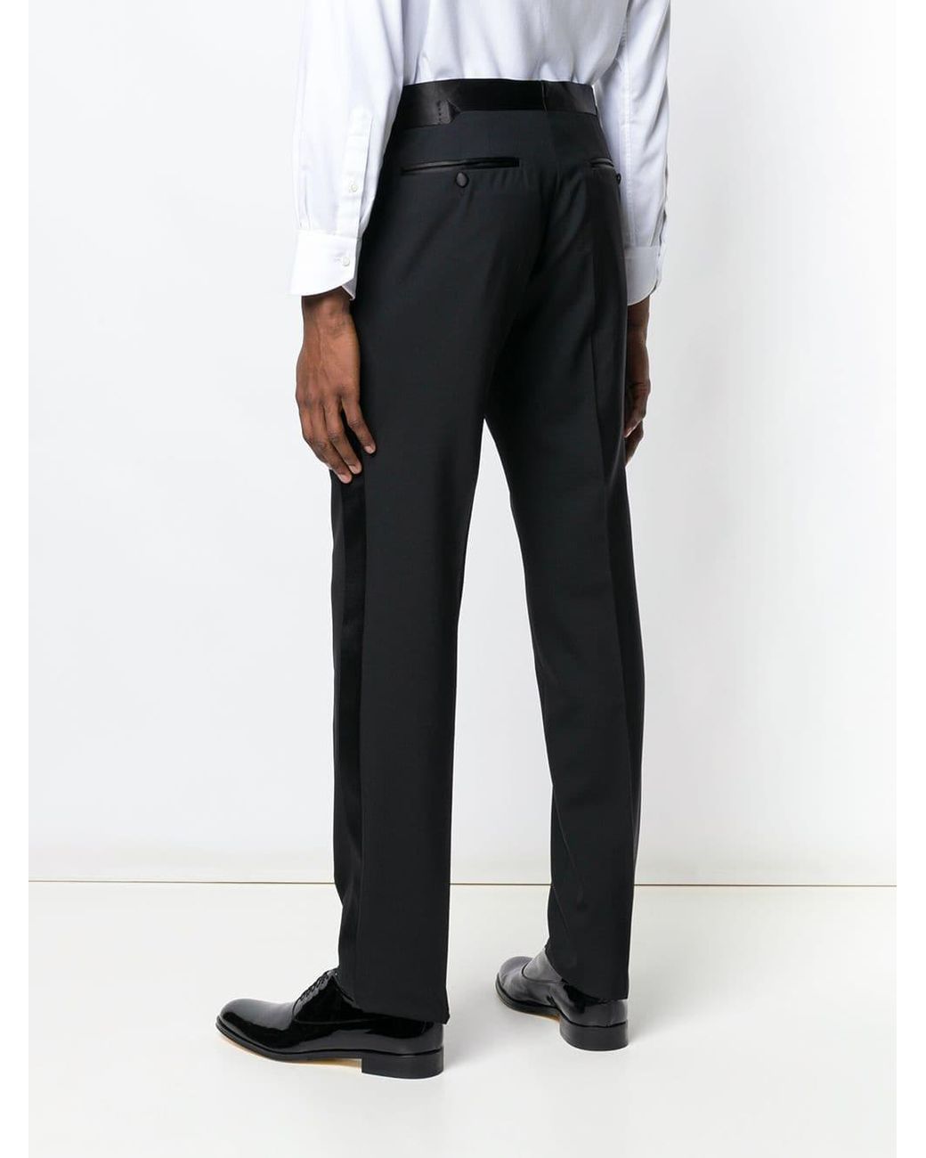 Slim Fit Flat Front Stretch Tuxedo Trousers  MS Collection  MS