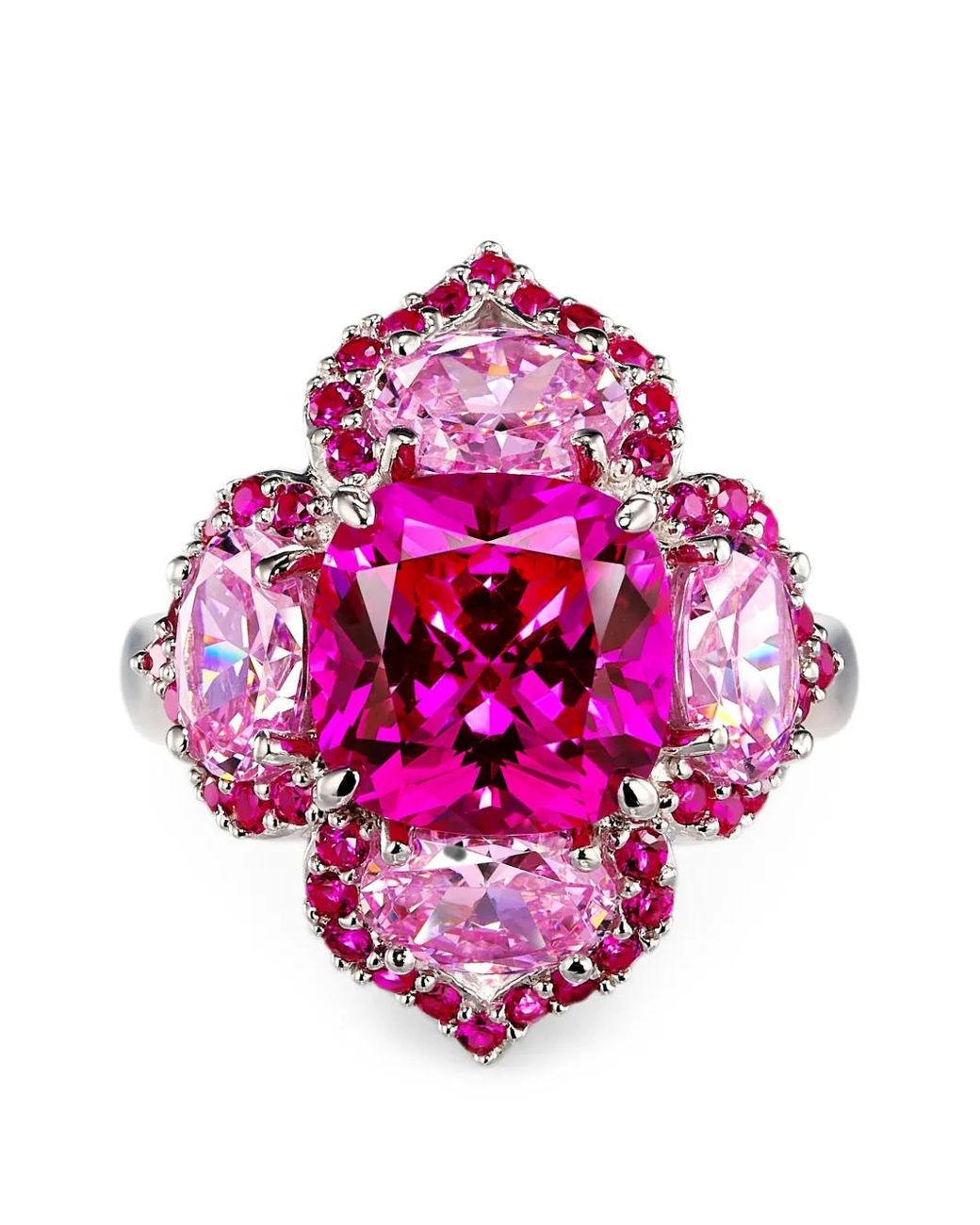 Anabela Chan Pink Fuchsia Lotus Ring