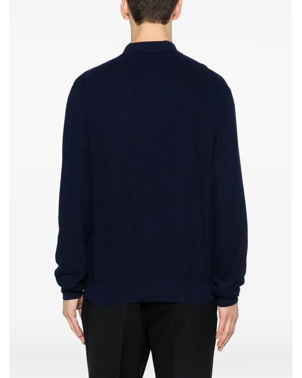 Tom Ford Blue Silk Cotton Pique Polo for men