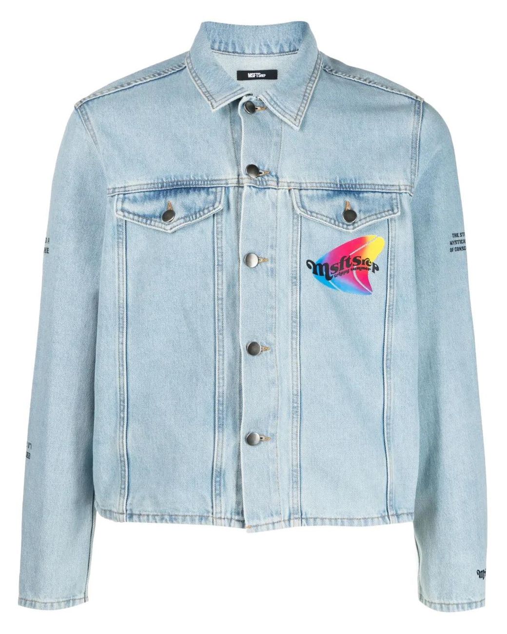 Msftsrep Blue Logo-Print Denim Jacket for men