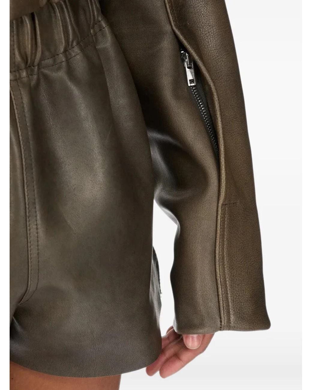 Rick Owens Green Collared Mac Bomber