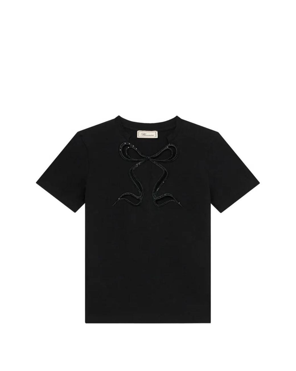 Blumarine Black Cutout T-Shirt