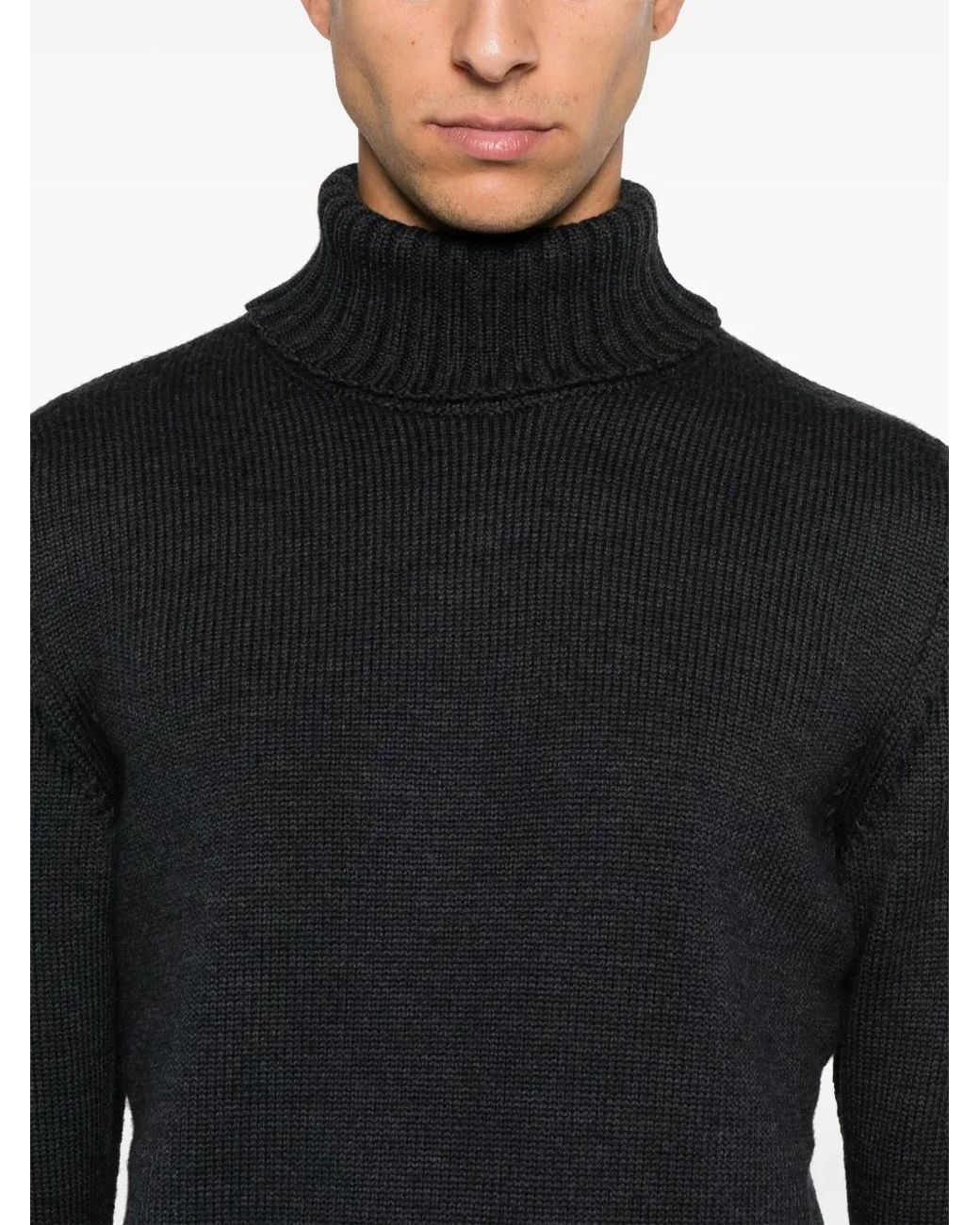 Drumohr Blue Turtleneck Sweater for men