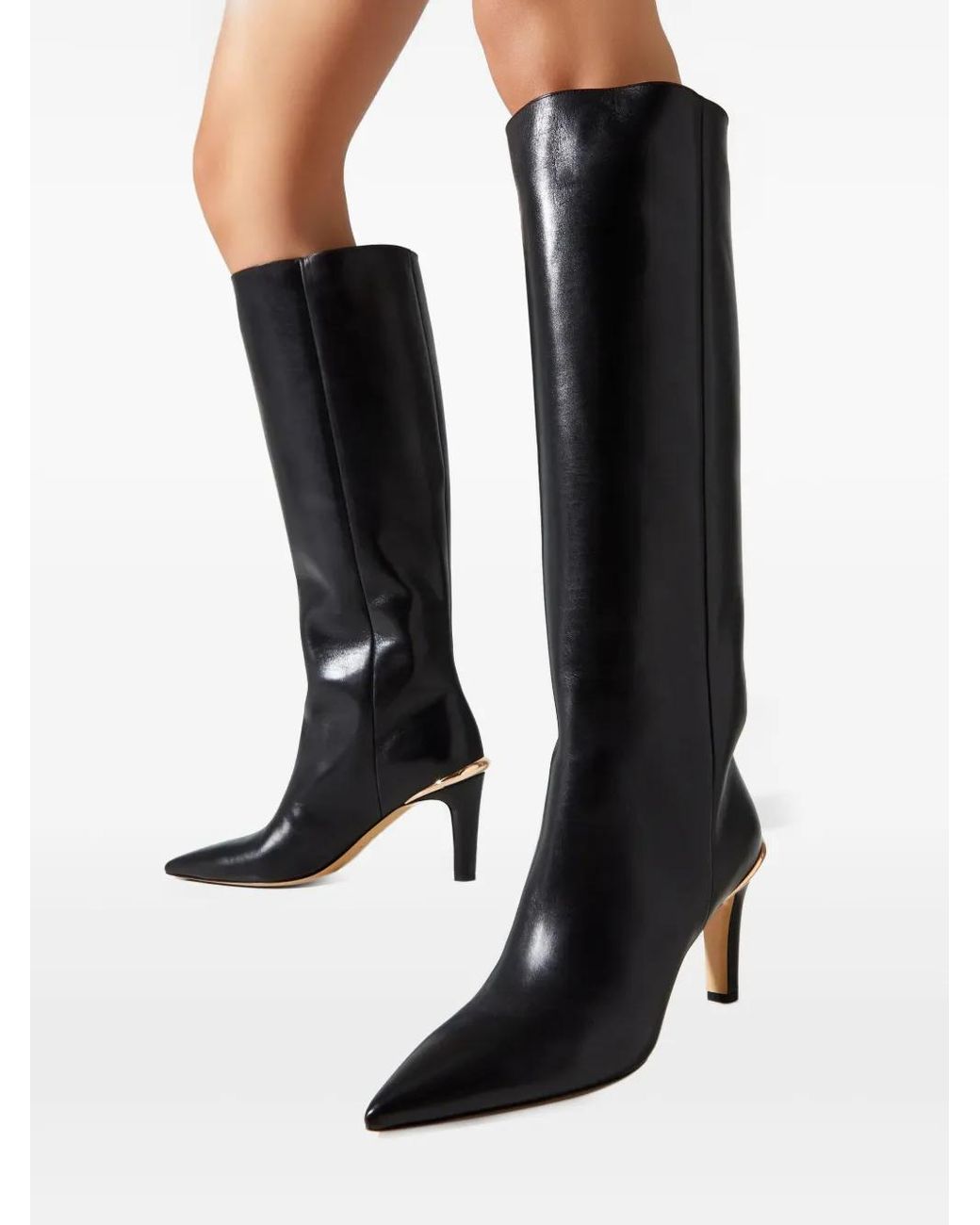 Gabriela Hearst Black 89Mm Aura Leather Boots