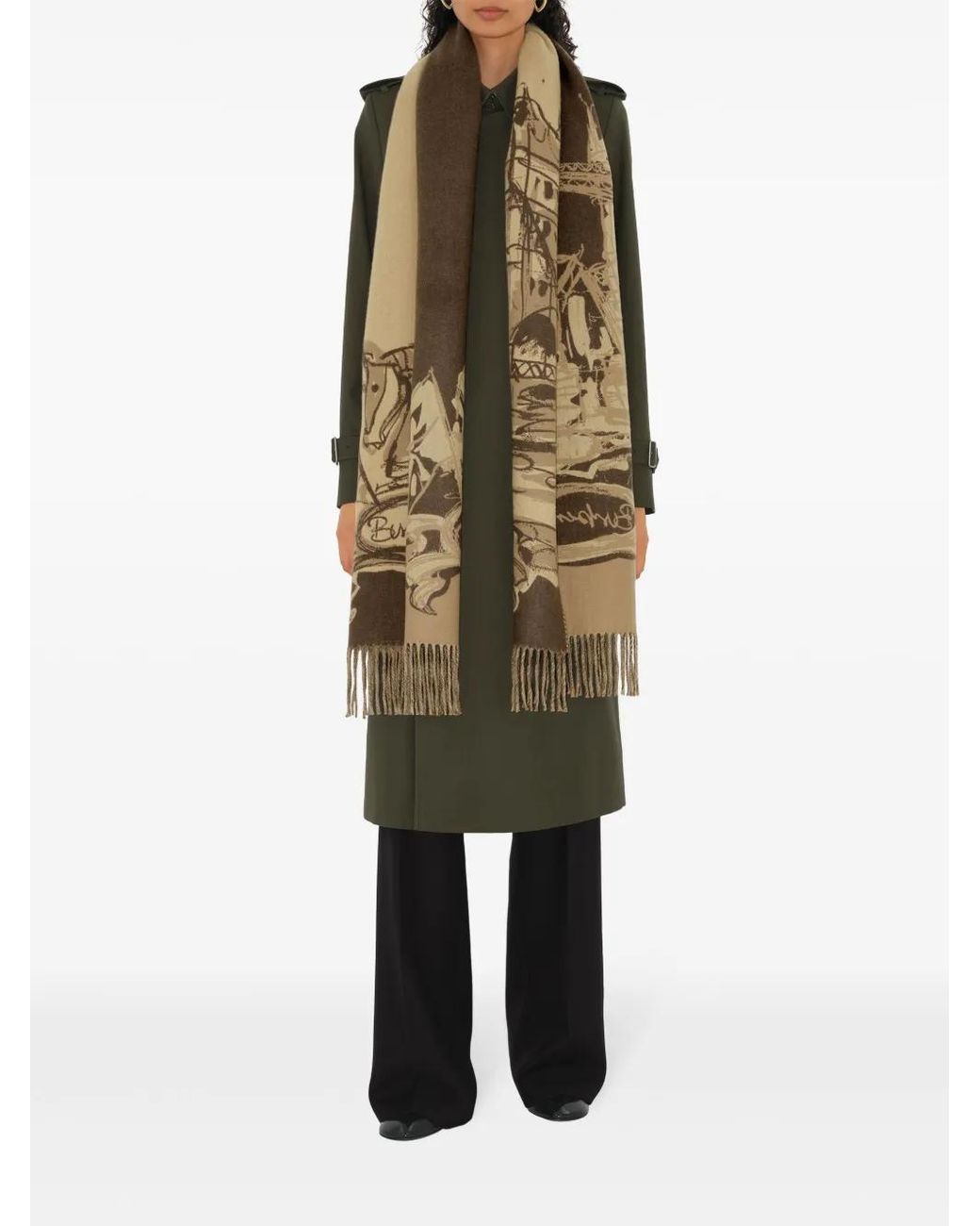 Burberry Metallic Tower Bridge Scarf