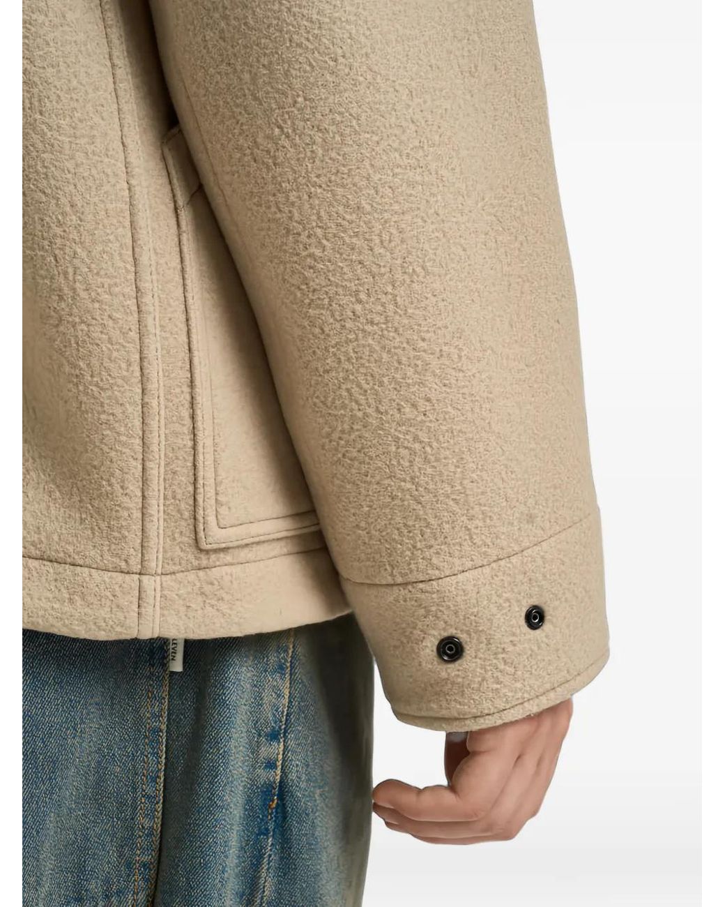 Stone Island Natural 4100039 Heavy Melton Parka for men