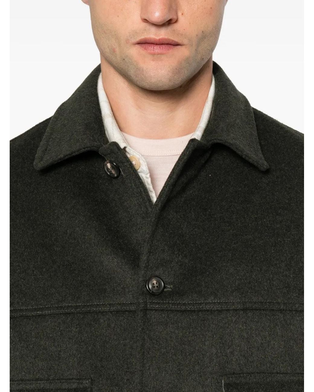 NEW YORK RESIDENT Black Flap-Pocket Buttoned Jacket for men