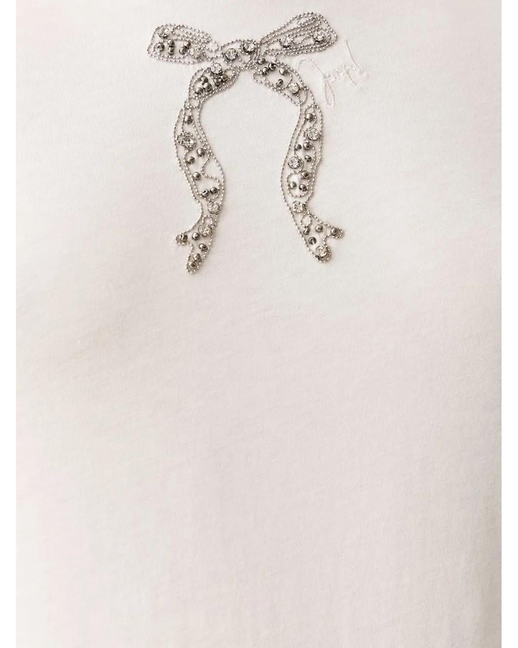 Joop! White Bow-Embellished T-Shirt