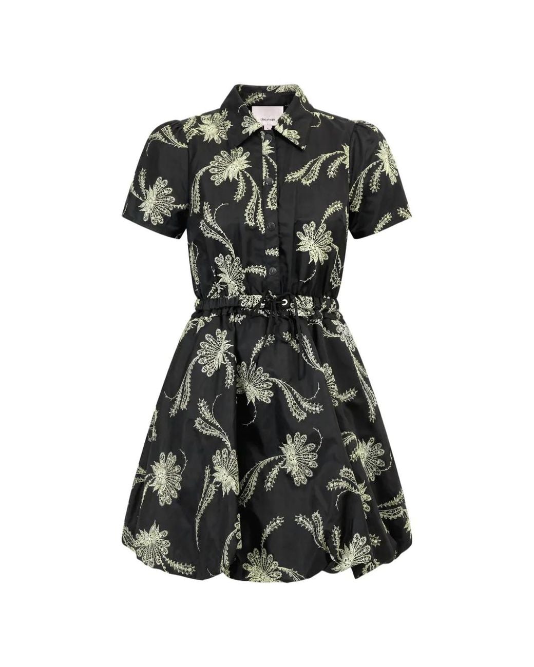 Cinq À Sept Black Ophelie Paisley Fan Mini Dress