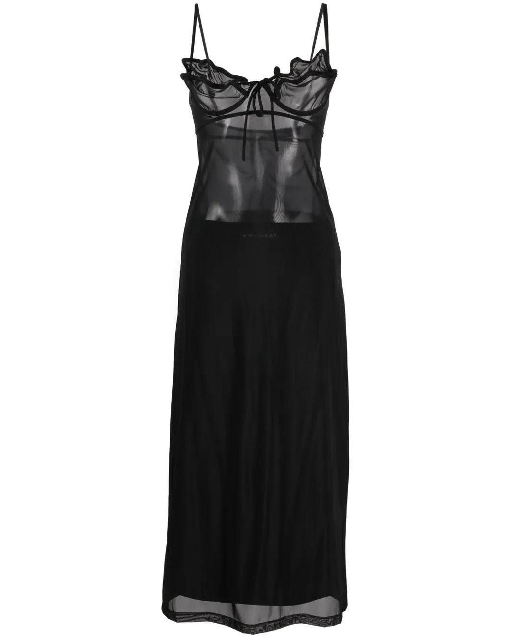Y. Project Wire Brasier Dress Black In Polyamide