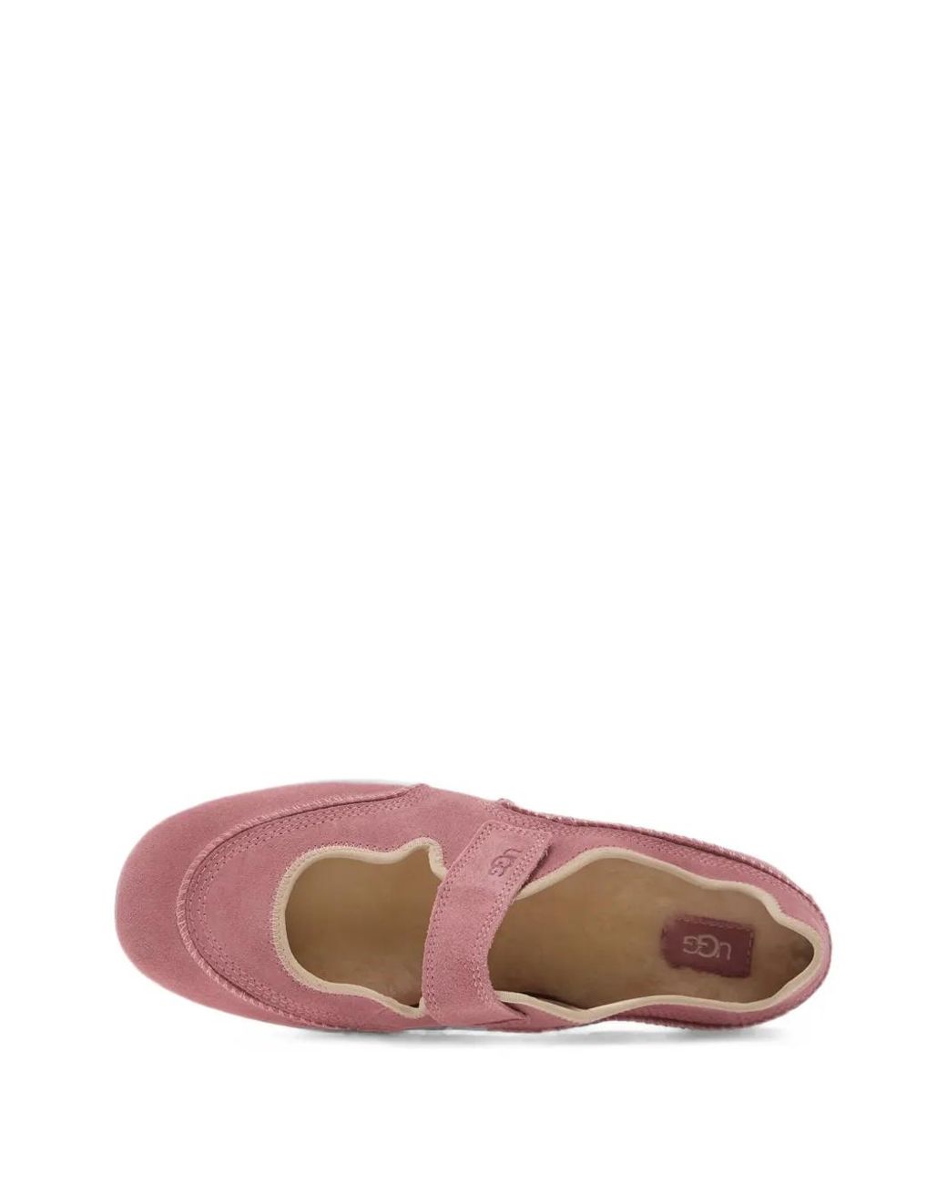 Ugg Pink Touch-Strap Suede Sneakers