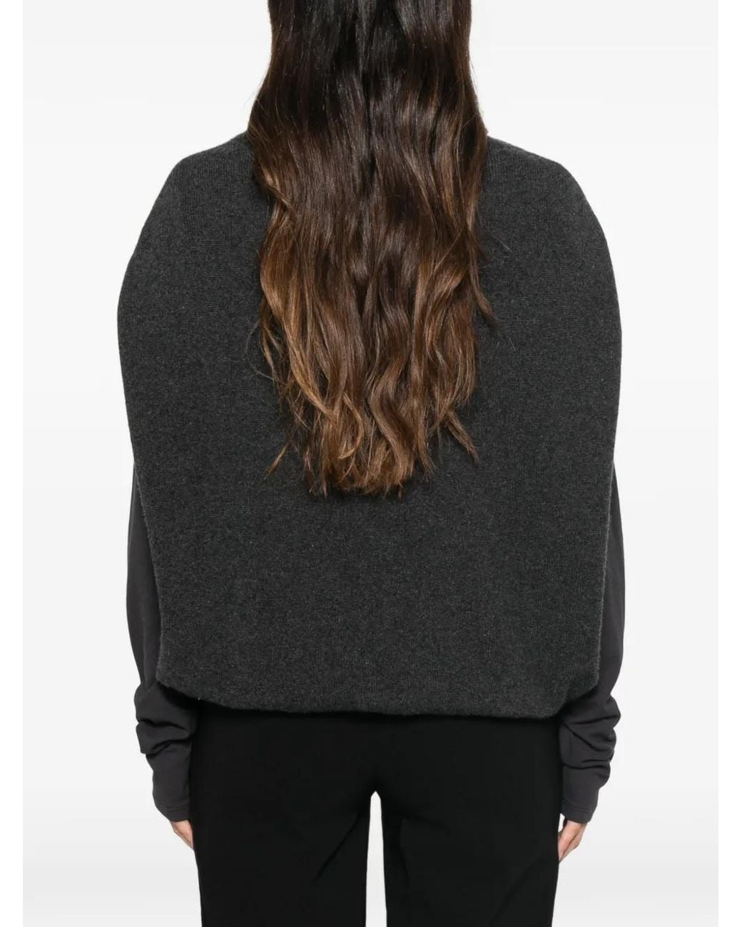 Liviana Conti Black Layered Roll-Neck Sweater