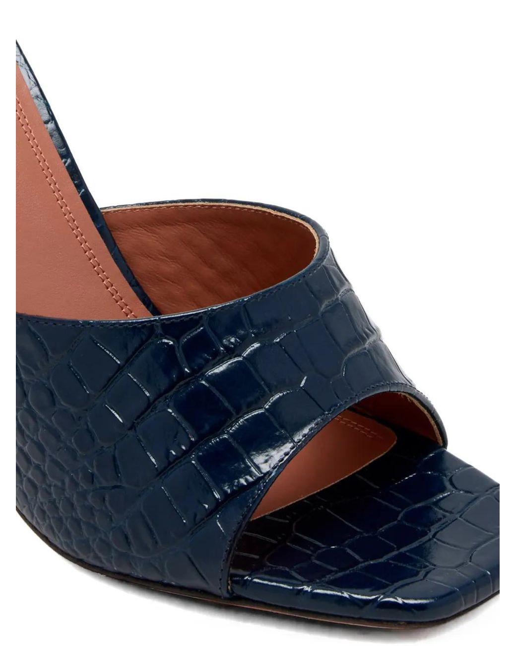 AMINA MUADDI Blue 95Mm Lupita Heeled Mules