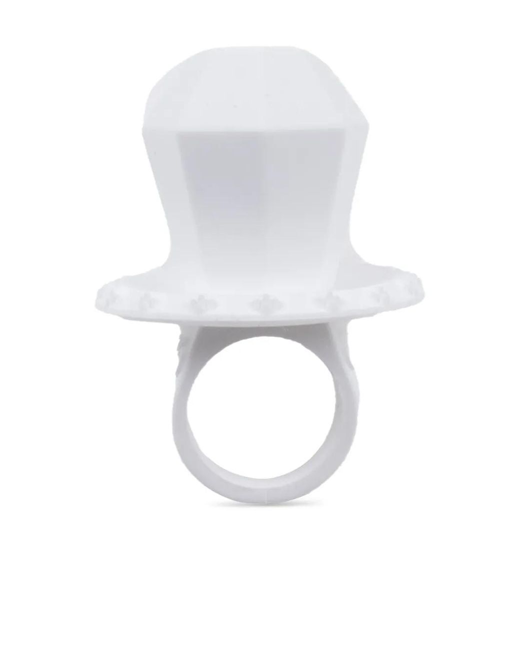 Chrome Hearts White Pop-Detail Ring for men