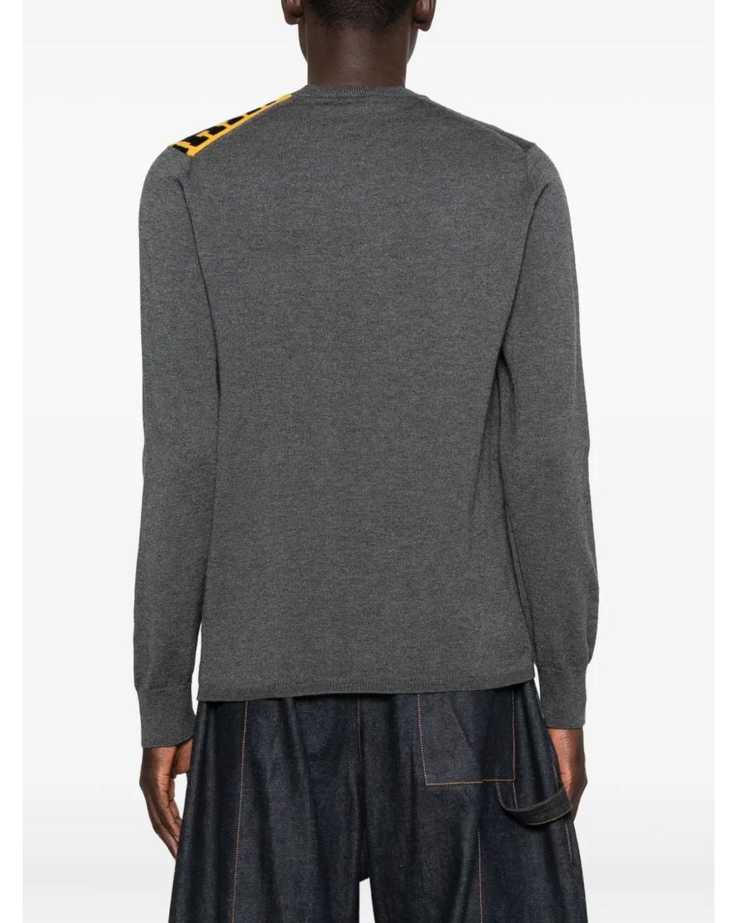Comme des Garçons Gray Layered Wool Sweater for men