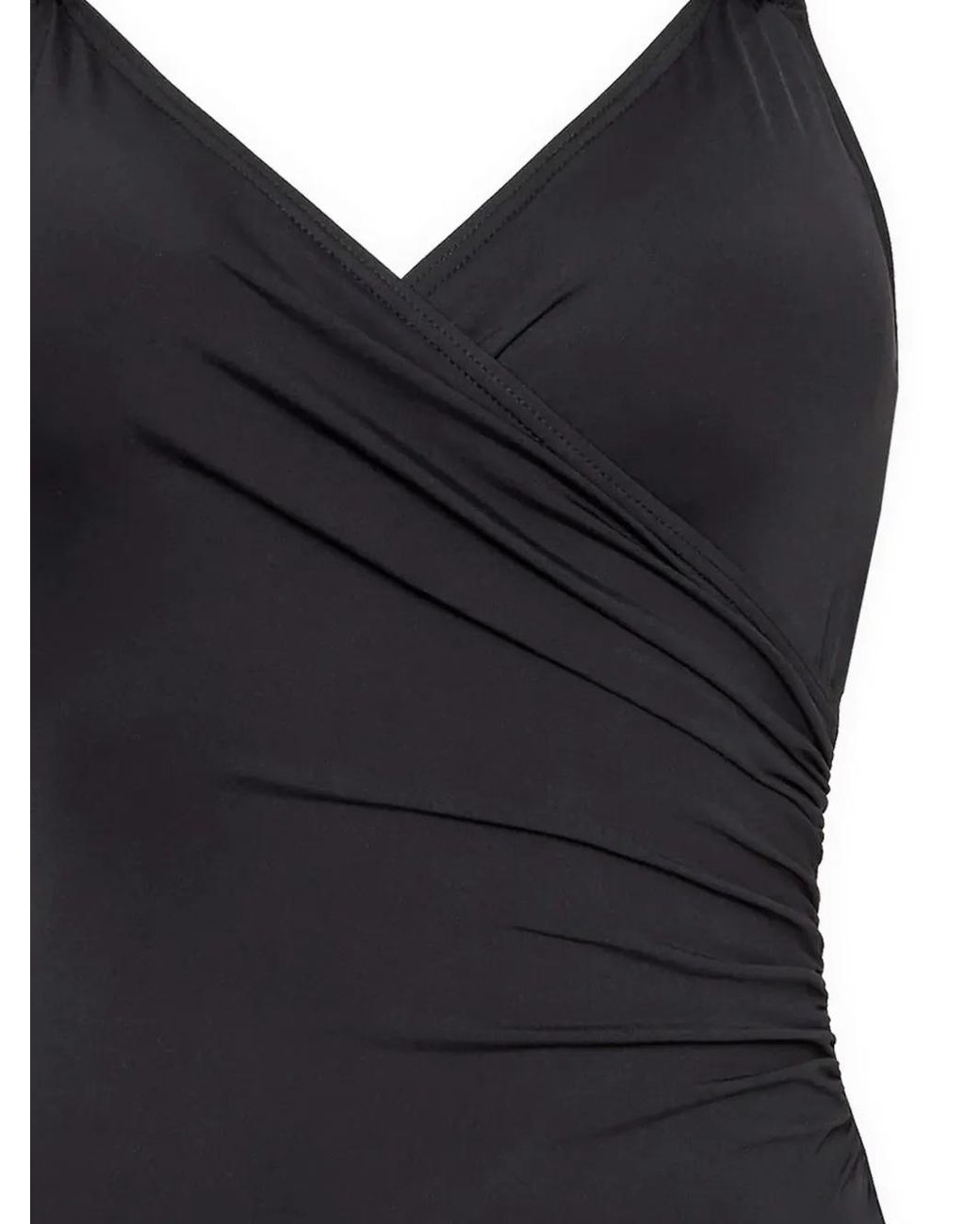 MICHAEL Michael Kors Black Logo V-Neck Swimsuit