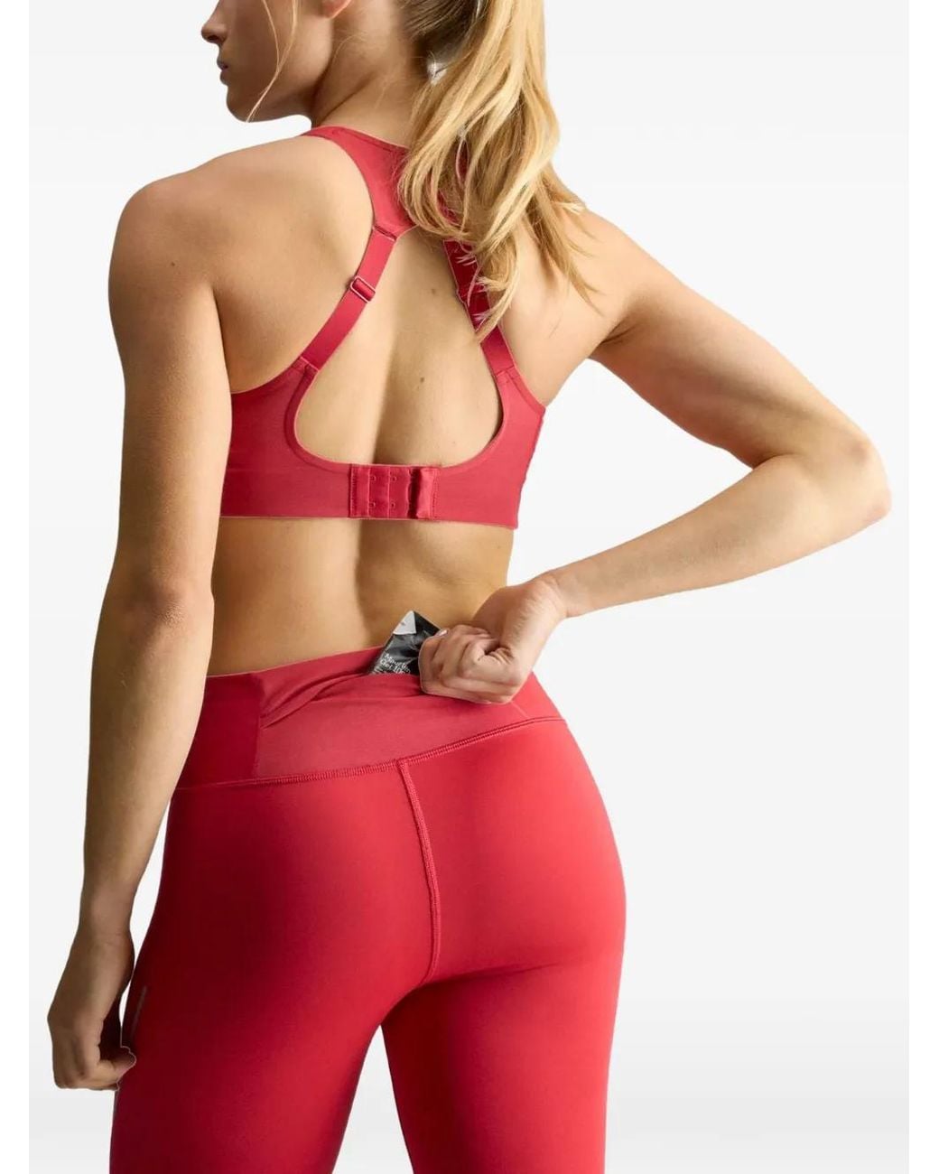 Adidas By Stella McCartney Red Logo-Print Leggings