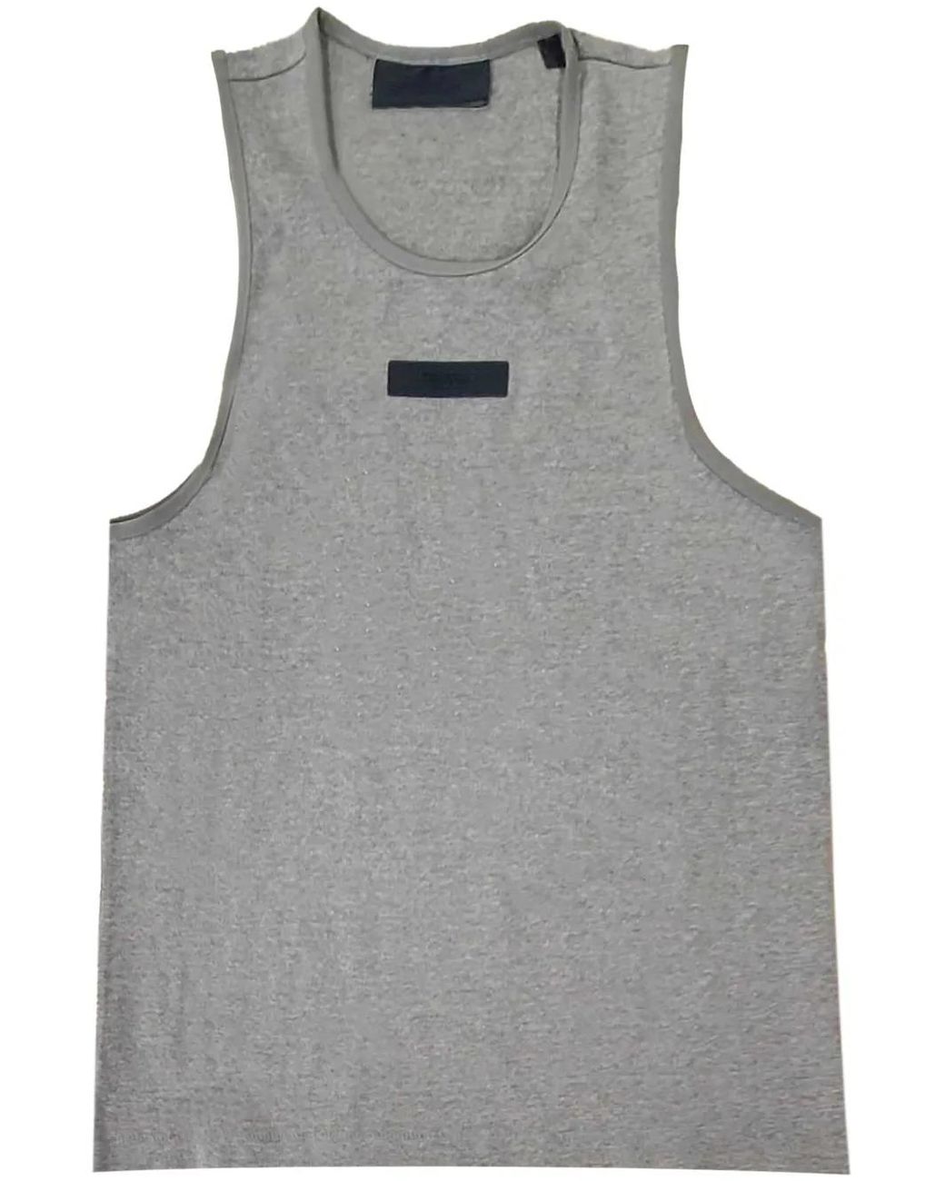 Fear Of God Gray Logo-Appliqué Cotton Tank Top for men