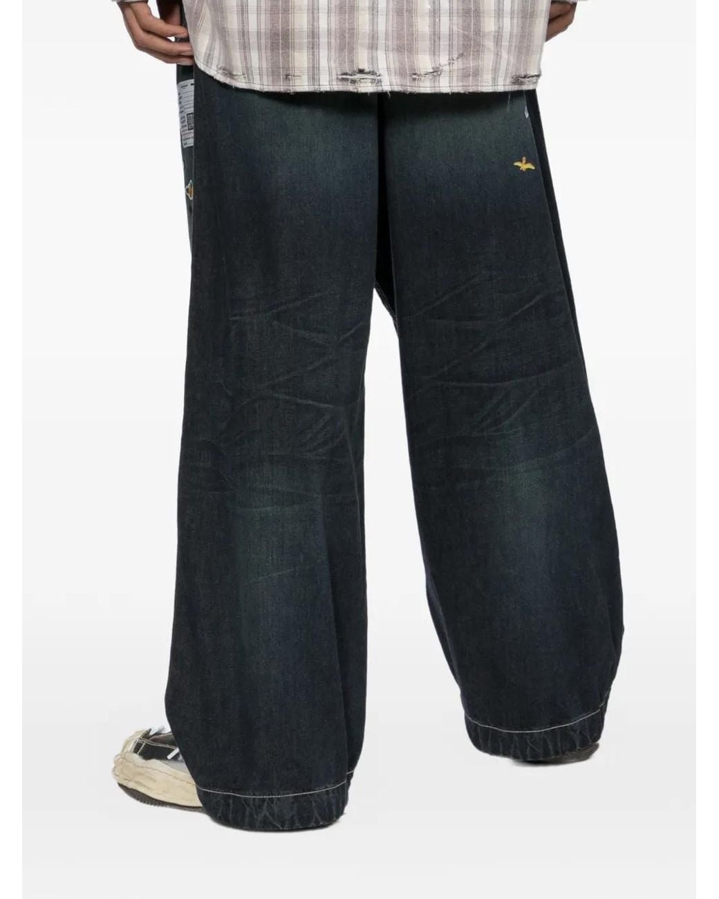 Maison Mihara Yasuhiro Gray Sticker-Print Jeans for men