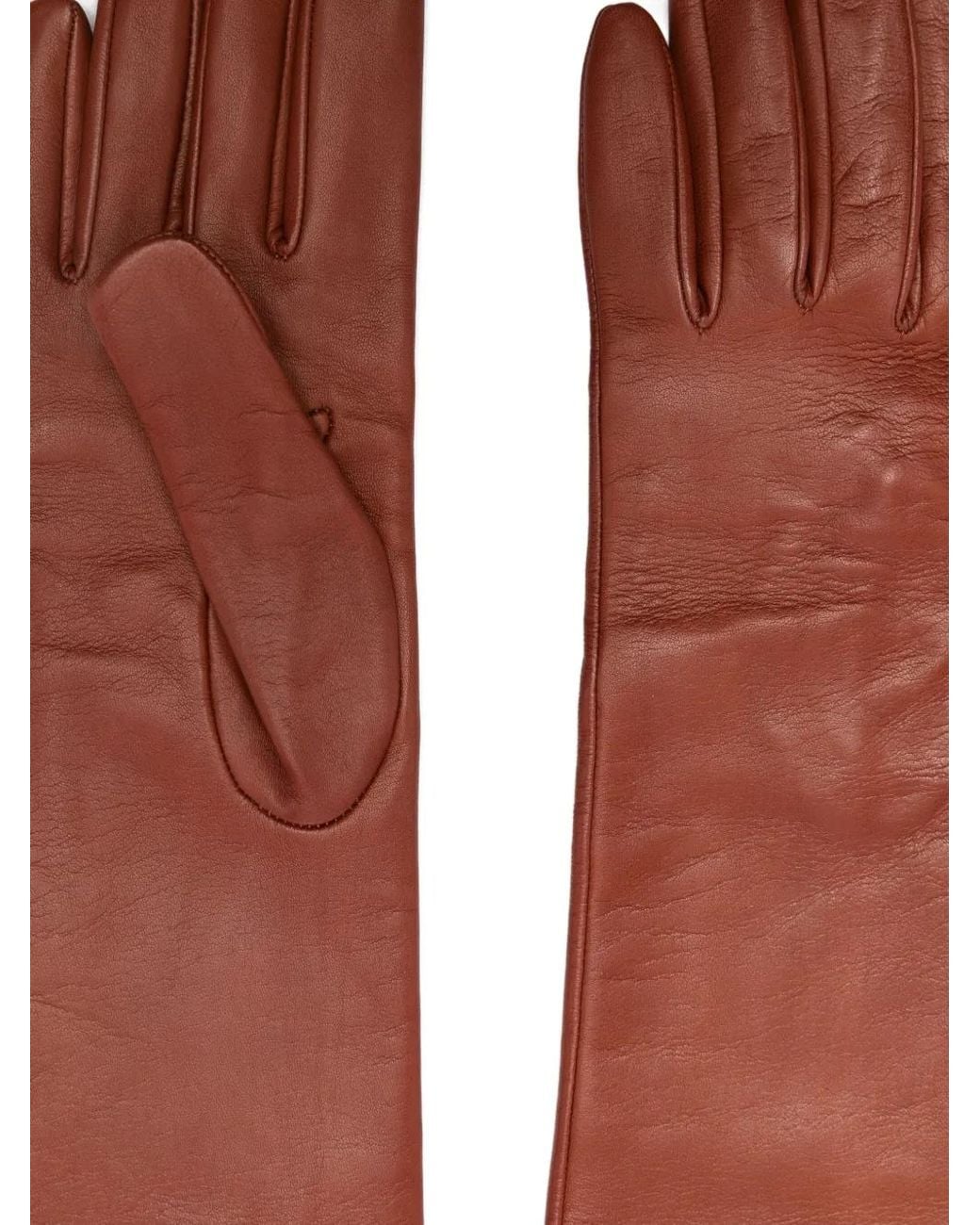 Max Mara Brown Lambskin Gloves