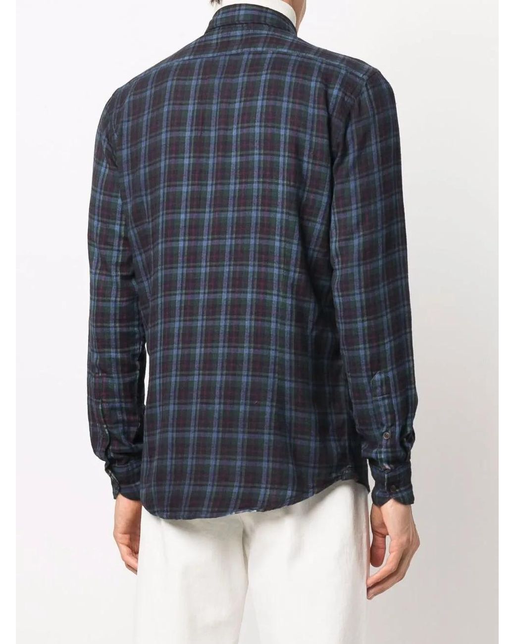 Camicia A Quadri di Deperlu in Blue da Uomo