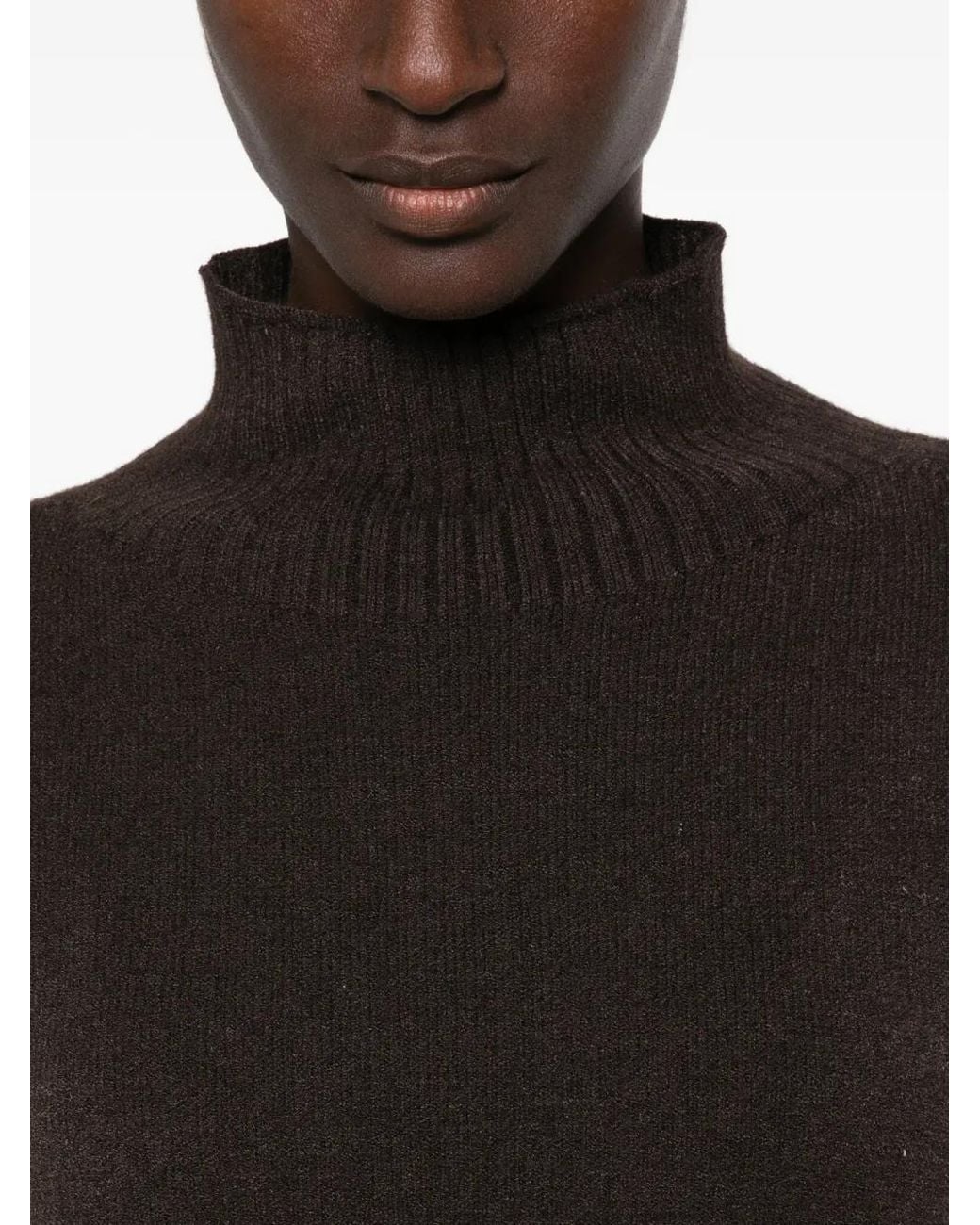 Imperial Black High-Neck Short-Sleeve Sweater