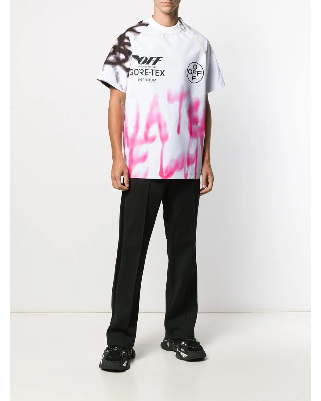 Off-White c/o Virgil Abloh Goretex Graffiti Print T-shirt in Pink 