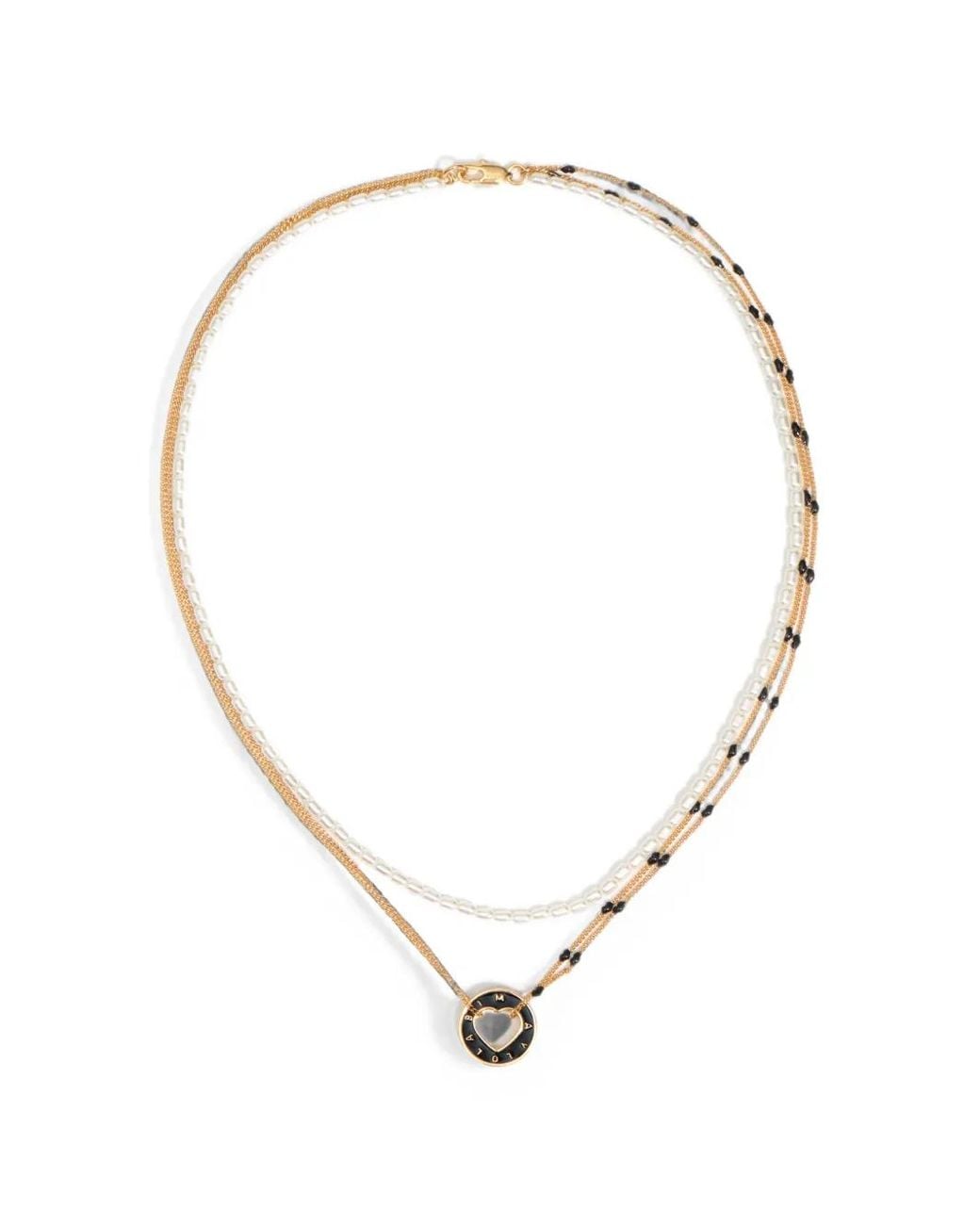 Bimba Y Lola Metallic Logo Multi-Chain Necklace