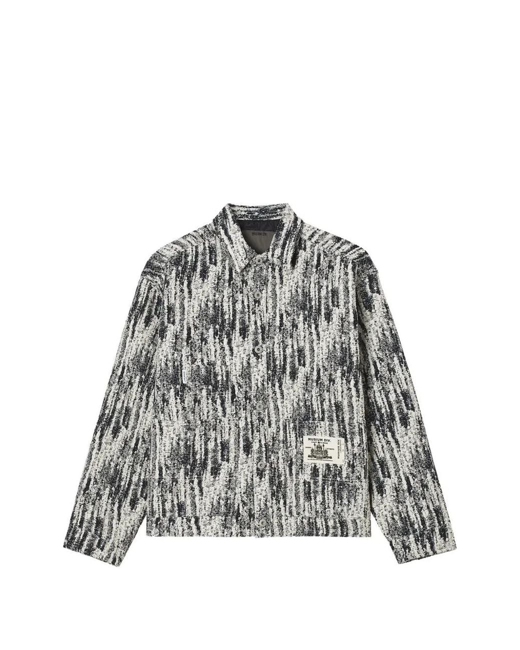 Musium Div. Gray Abstract-Print Jacket for men