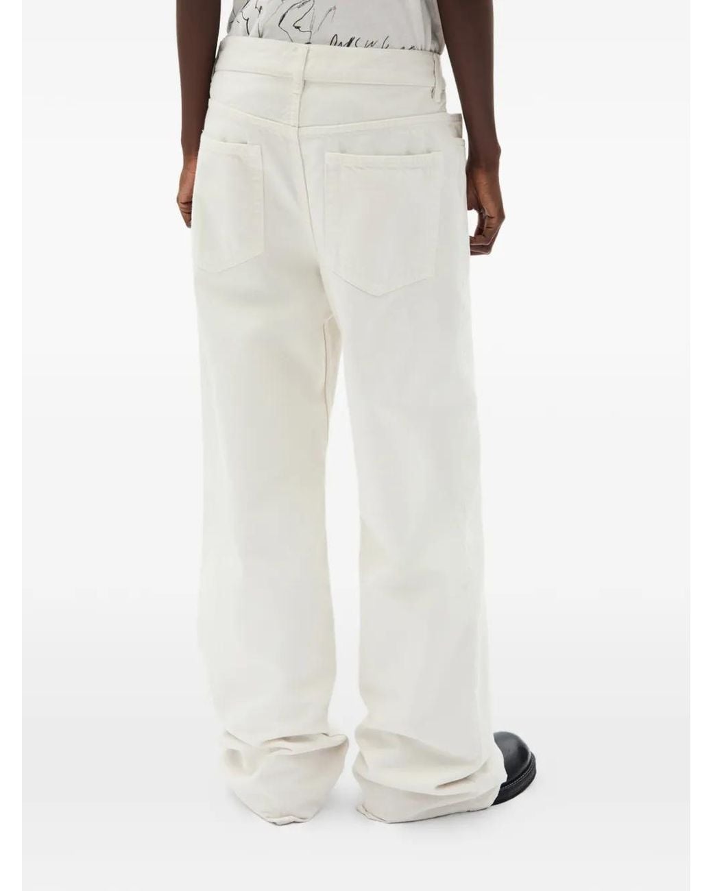 Ann Demeulemeester White Genoveva Trousers