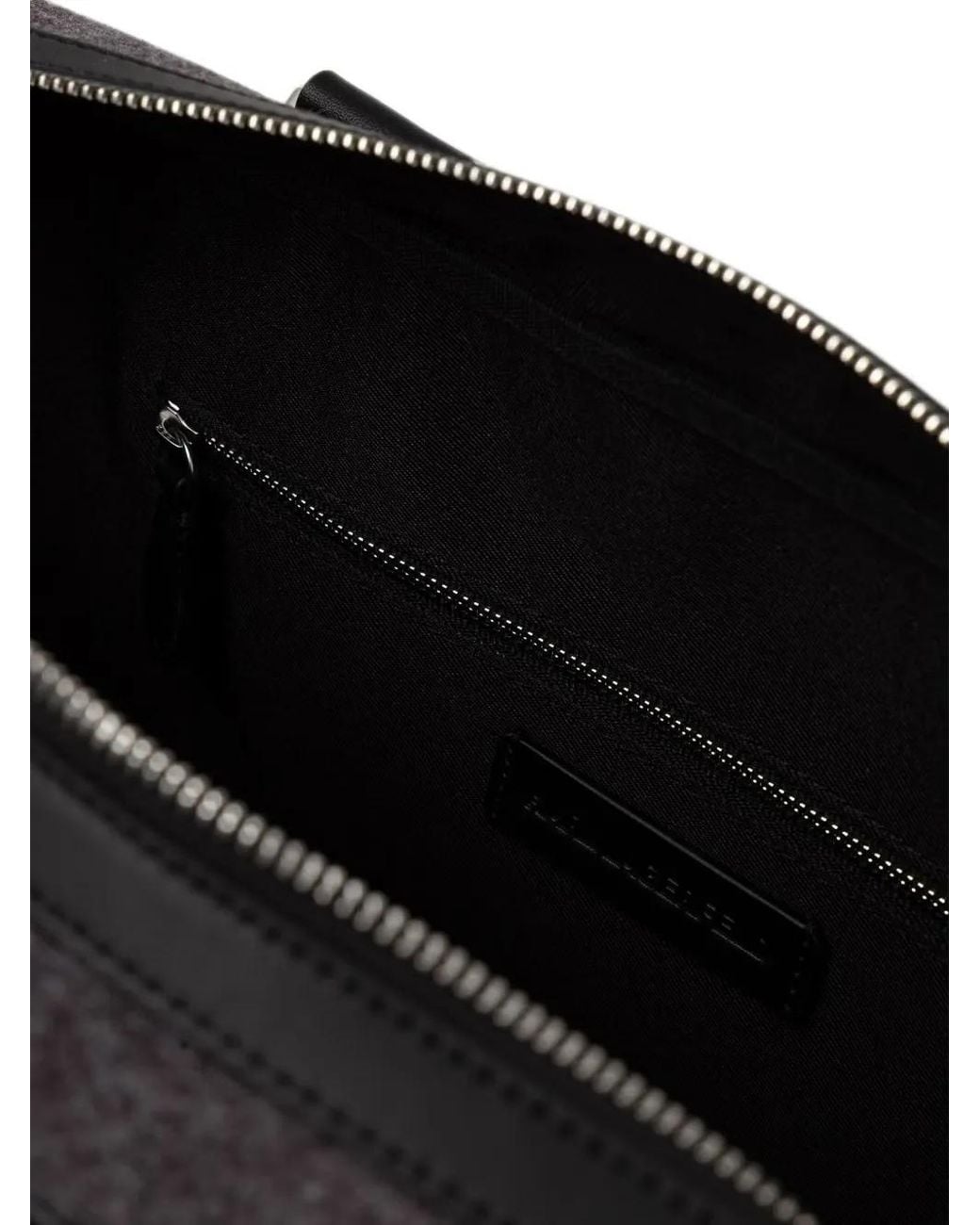 Karl Lagerfeld Black Logo-Patch Holdall for men
