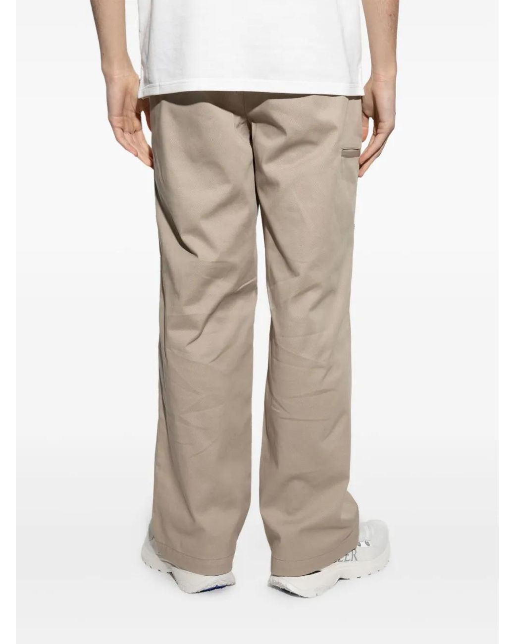 Moncler Natural Gabardine Trousers for men