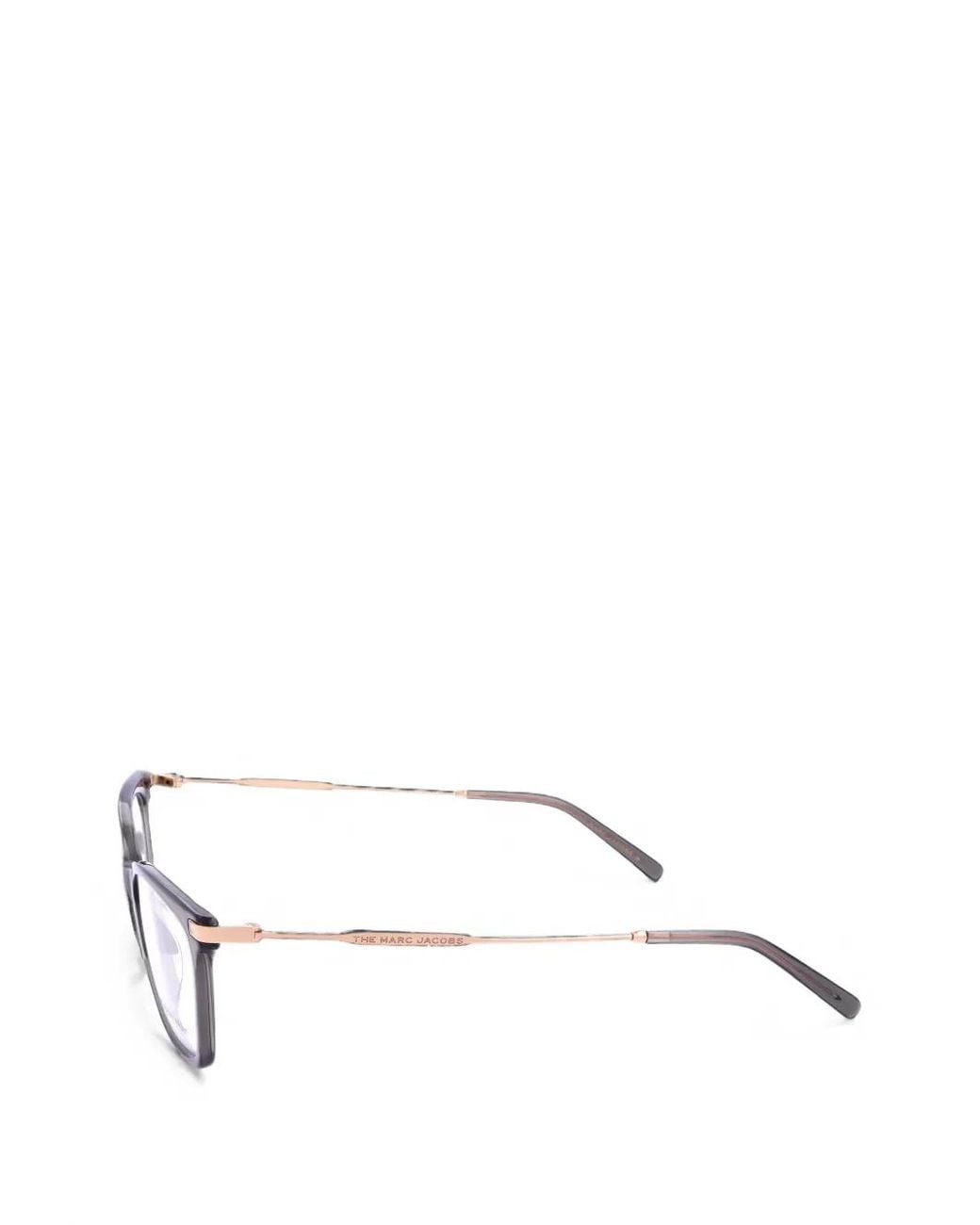 Marc Jacobs White Lunettes De Vue À Monture Rectangulaire