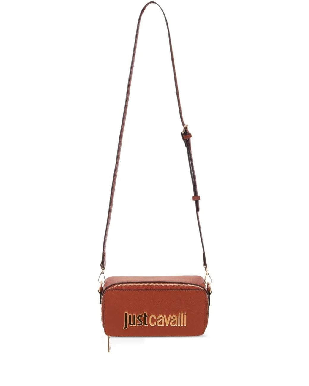 Just Cavalli White Logo-Plaque Shoulder Bag