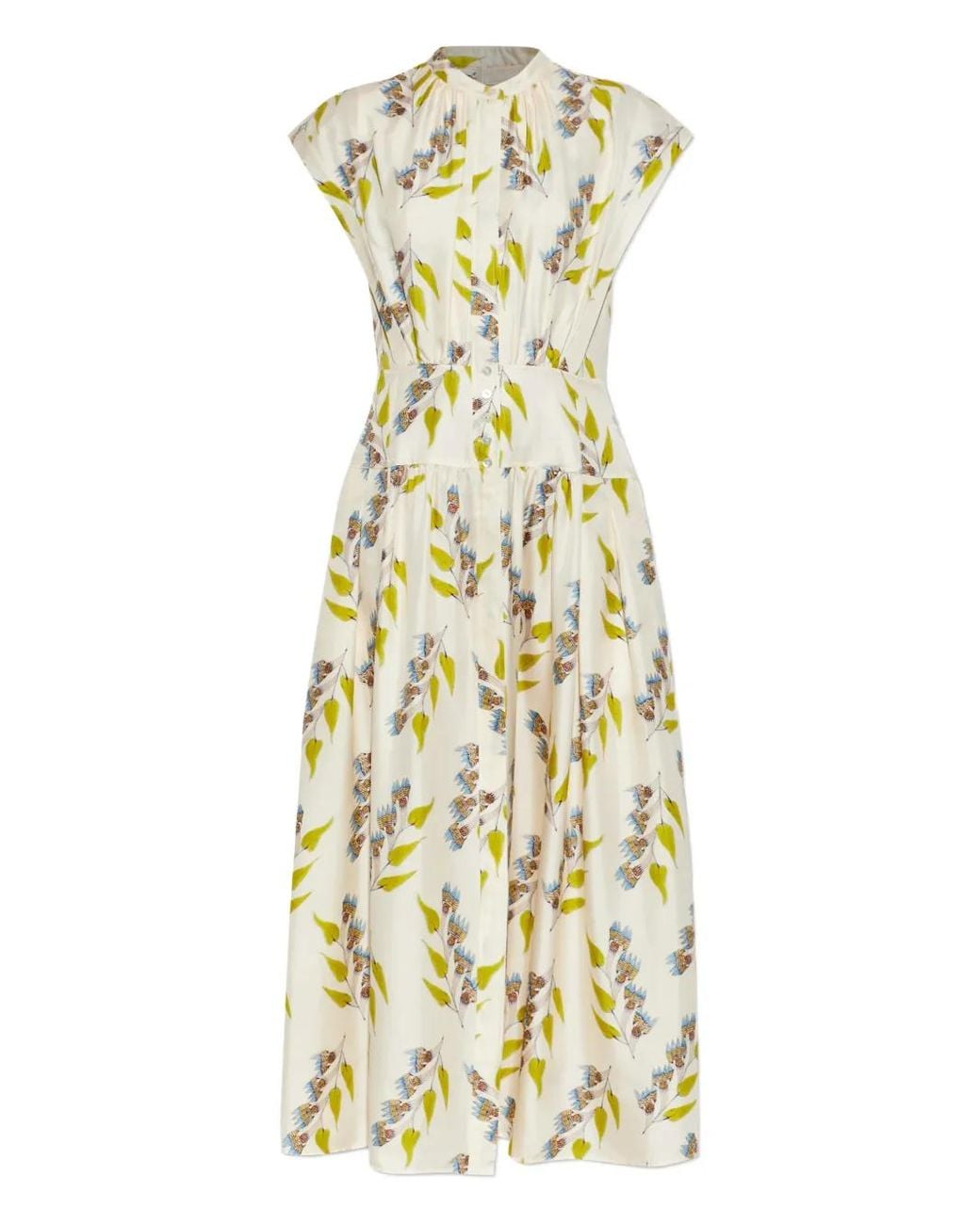 Ulla Johnson Metallic Lausanne Floral Midi Dress