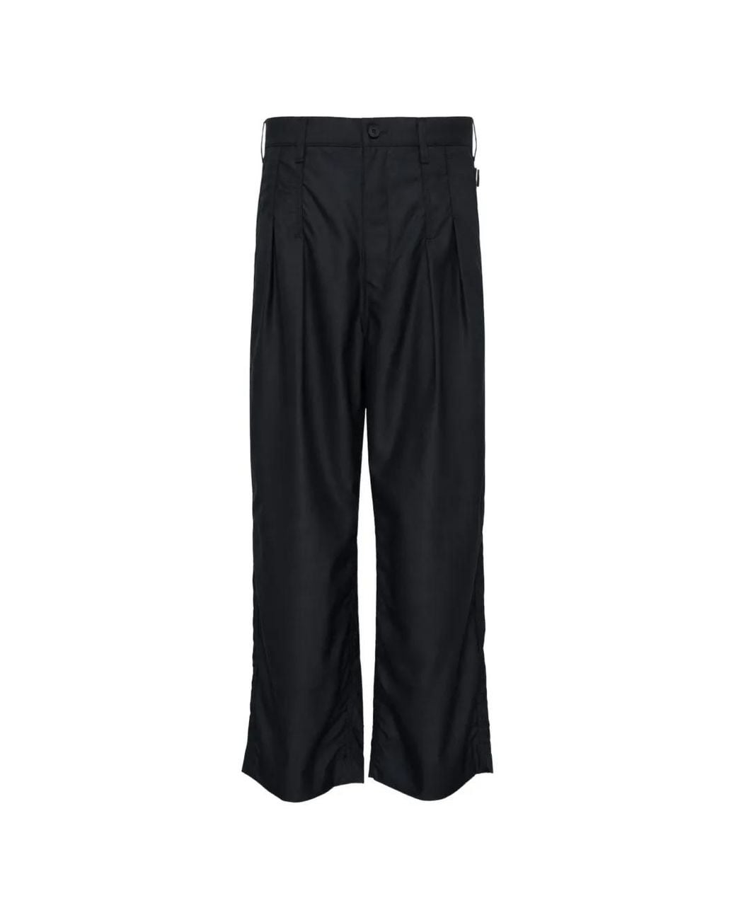 Comme des Garçons Black Pleated Wide-Leg Trousers for men