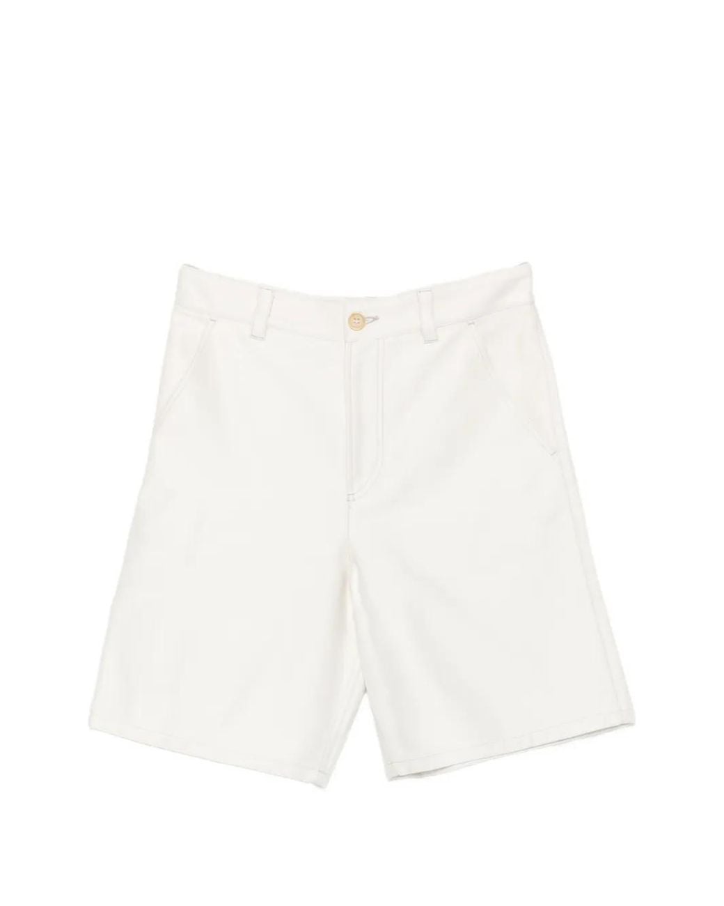 A.P.C. White Andy Bermuda Shorts for men