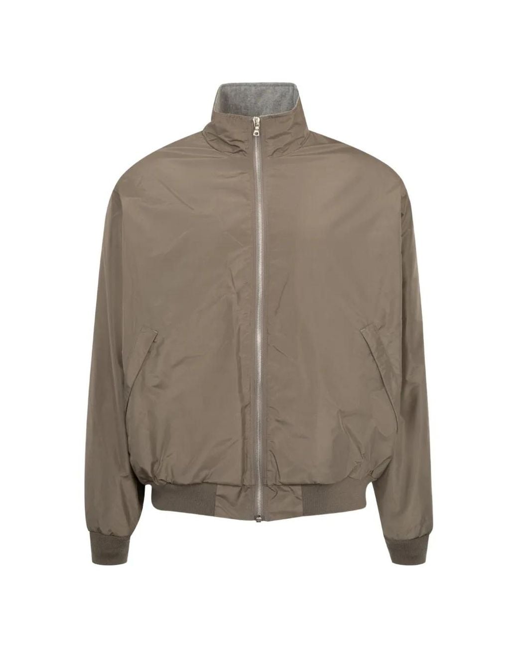 Kaptain Sunshine Brown High-Neck Zip-Up Jacket for men