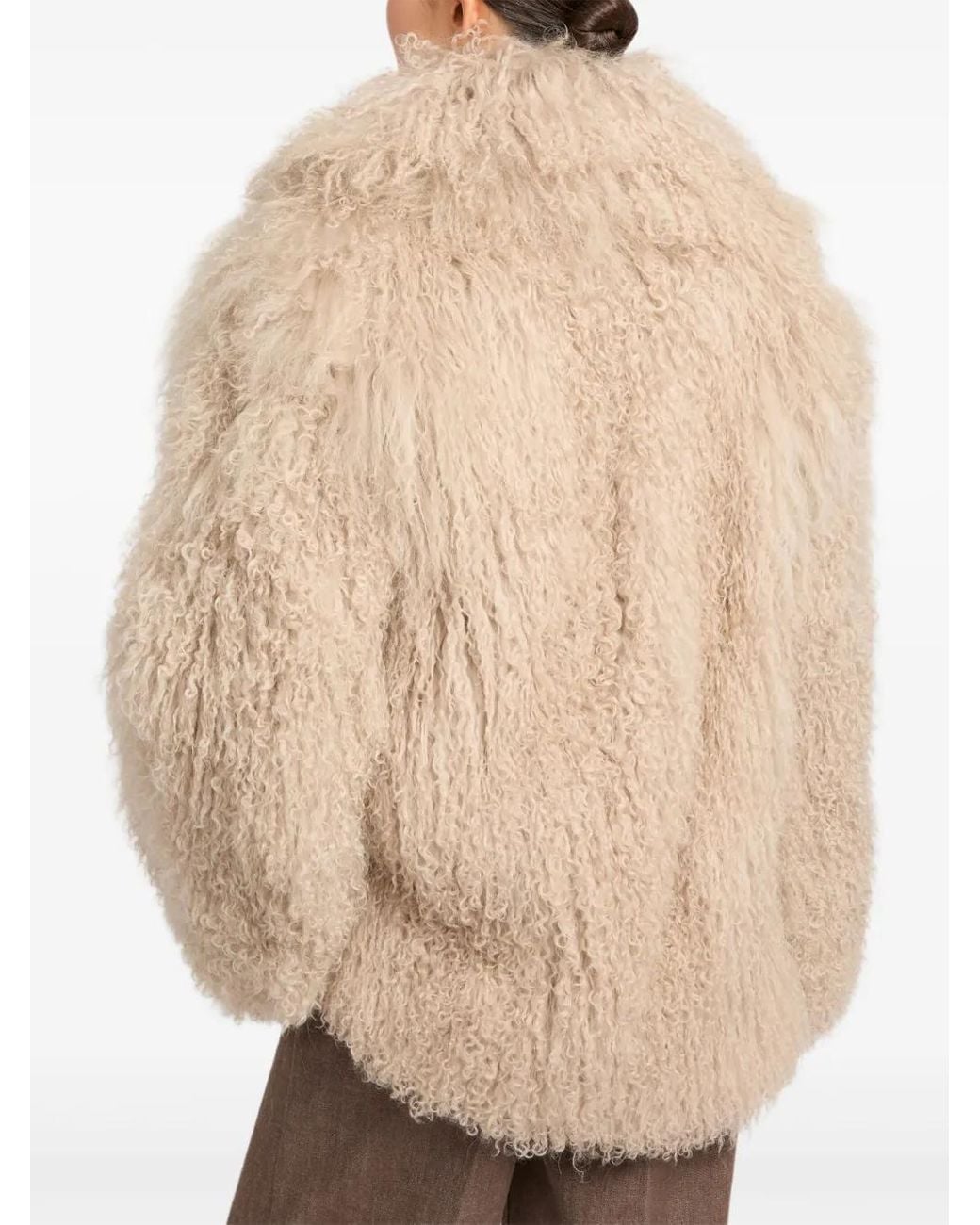 Yves Salomon Natural Shearling Jacket