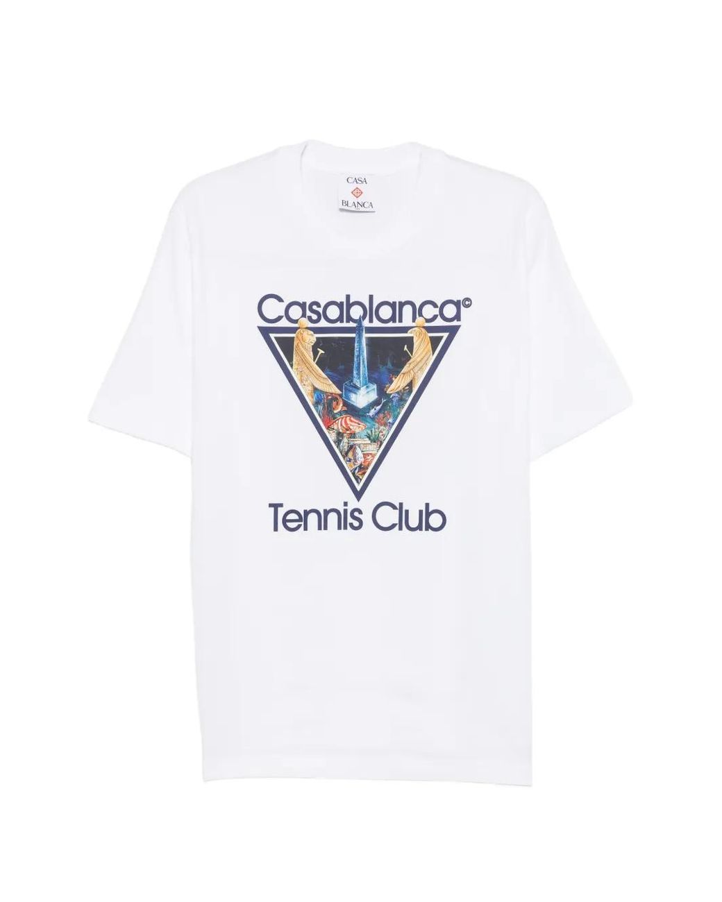 Casablanca White Graphic Logo T-Shirt for men